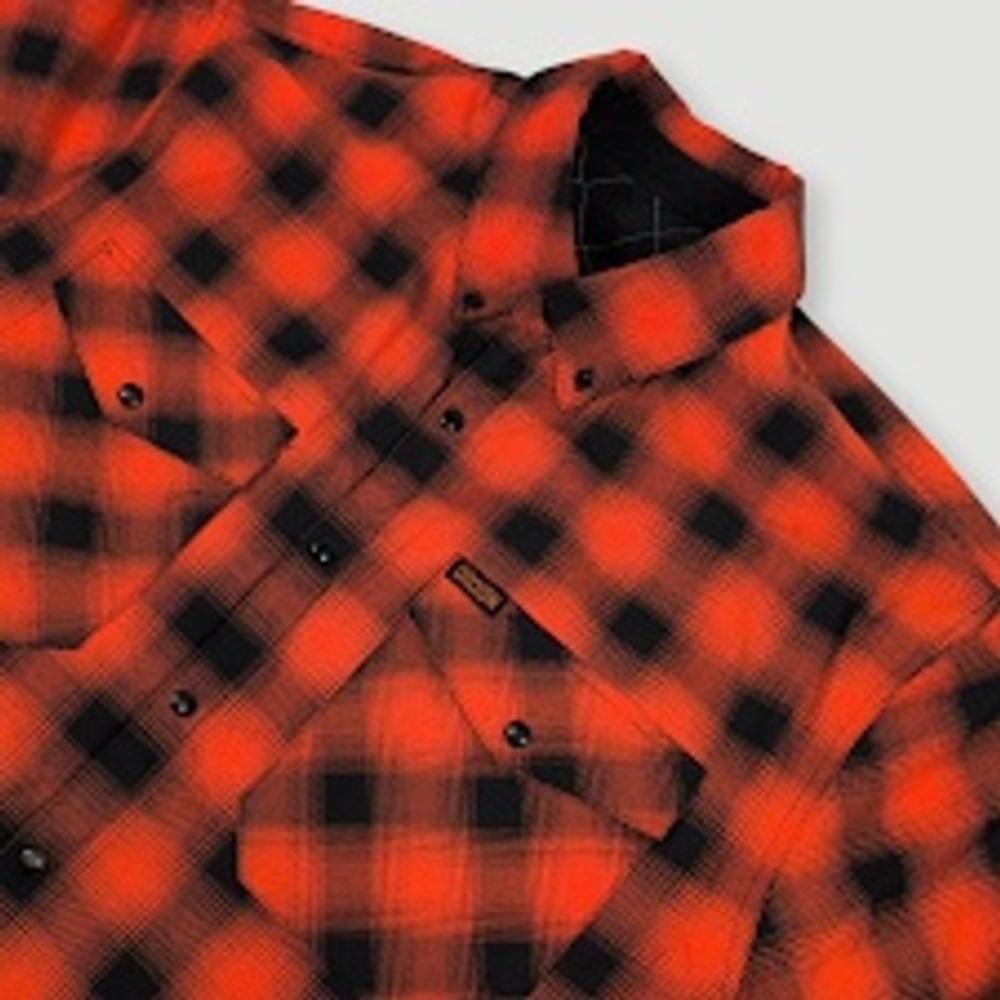 Dixxon Flannel Co Guardian Reversible Jacket Mens XLT Tall Orange Black Plaid